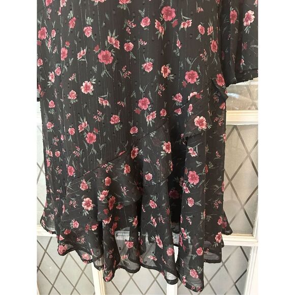 Altar'd State Black and Pink Floral Mini Dress - Picture 8 of 13